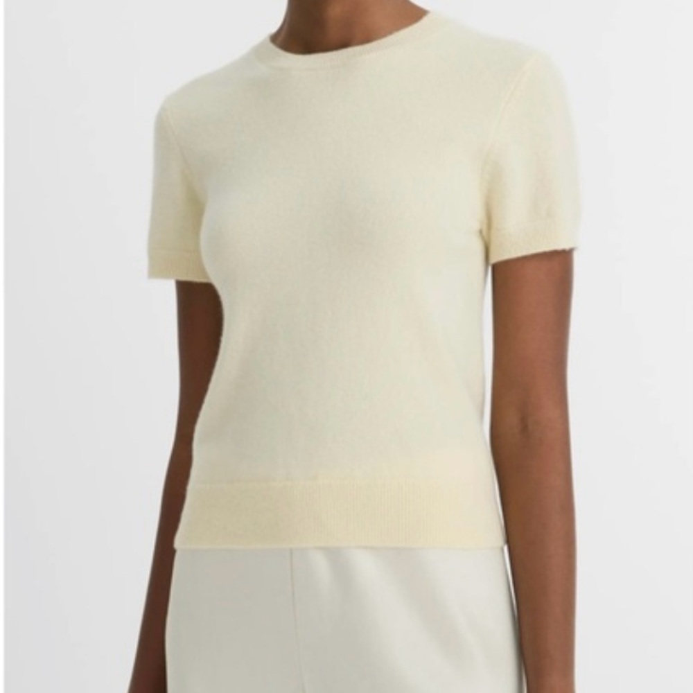 Vince Sz S Cream / Butter Yellow Cashmere Sweater
